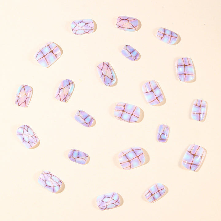 Iridescent Geometric Nail Art Extensions Karnz