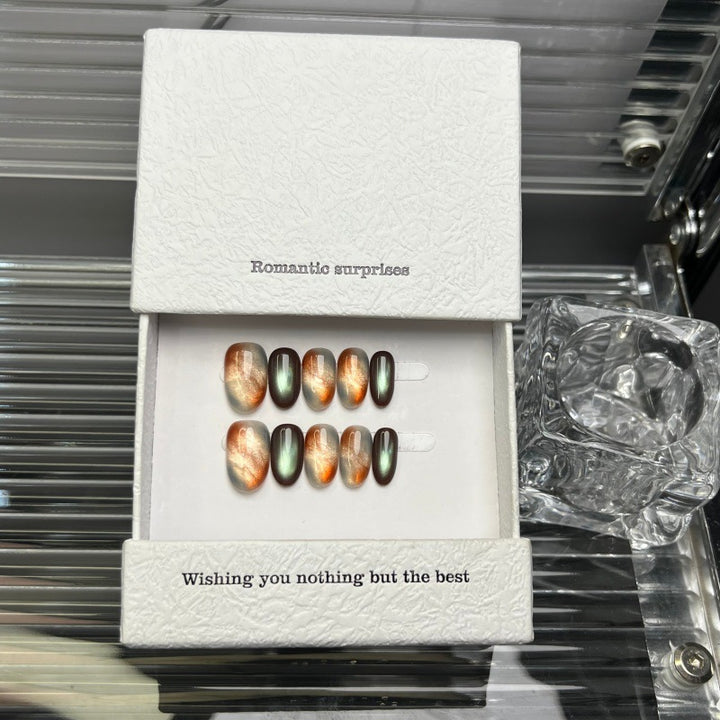 Glänzendes Ombre Press-On-Nagelset 1790734250