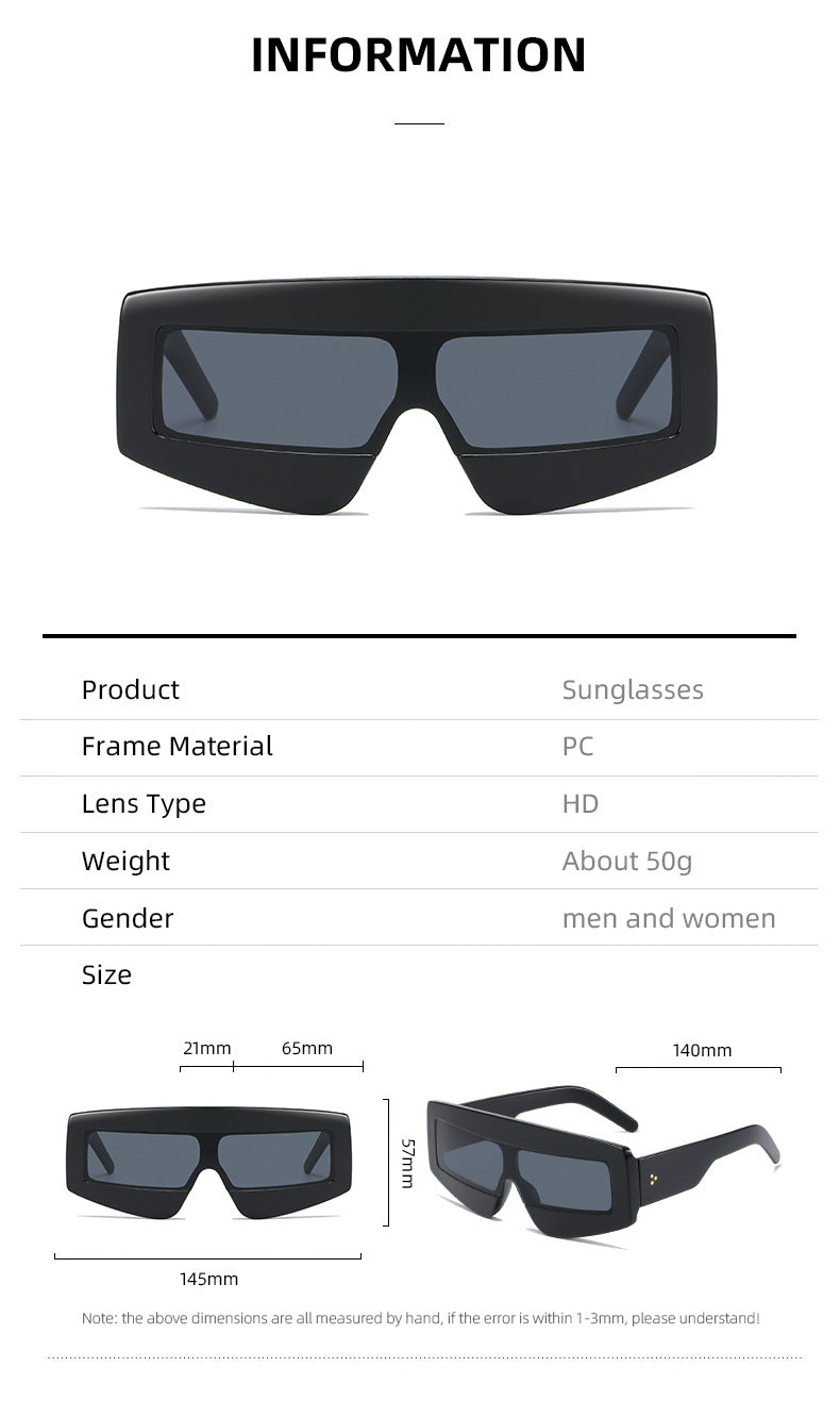 Damen futuristische Sonnenbrille im chunky Design Karnz