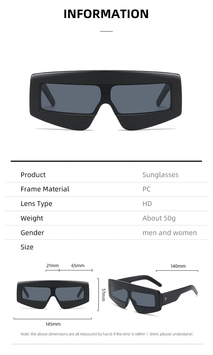 Damen futuristische Sonnenbrille im chunky Design Karnz