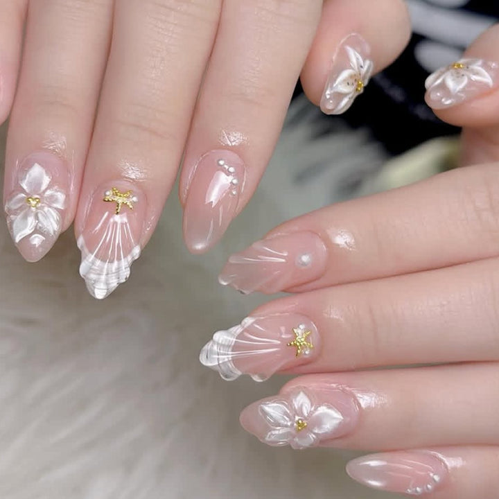 Künstlerische 3D Blumen Nagel Kunst Extensions Karnz