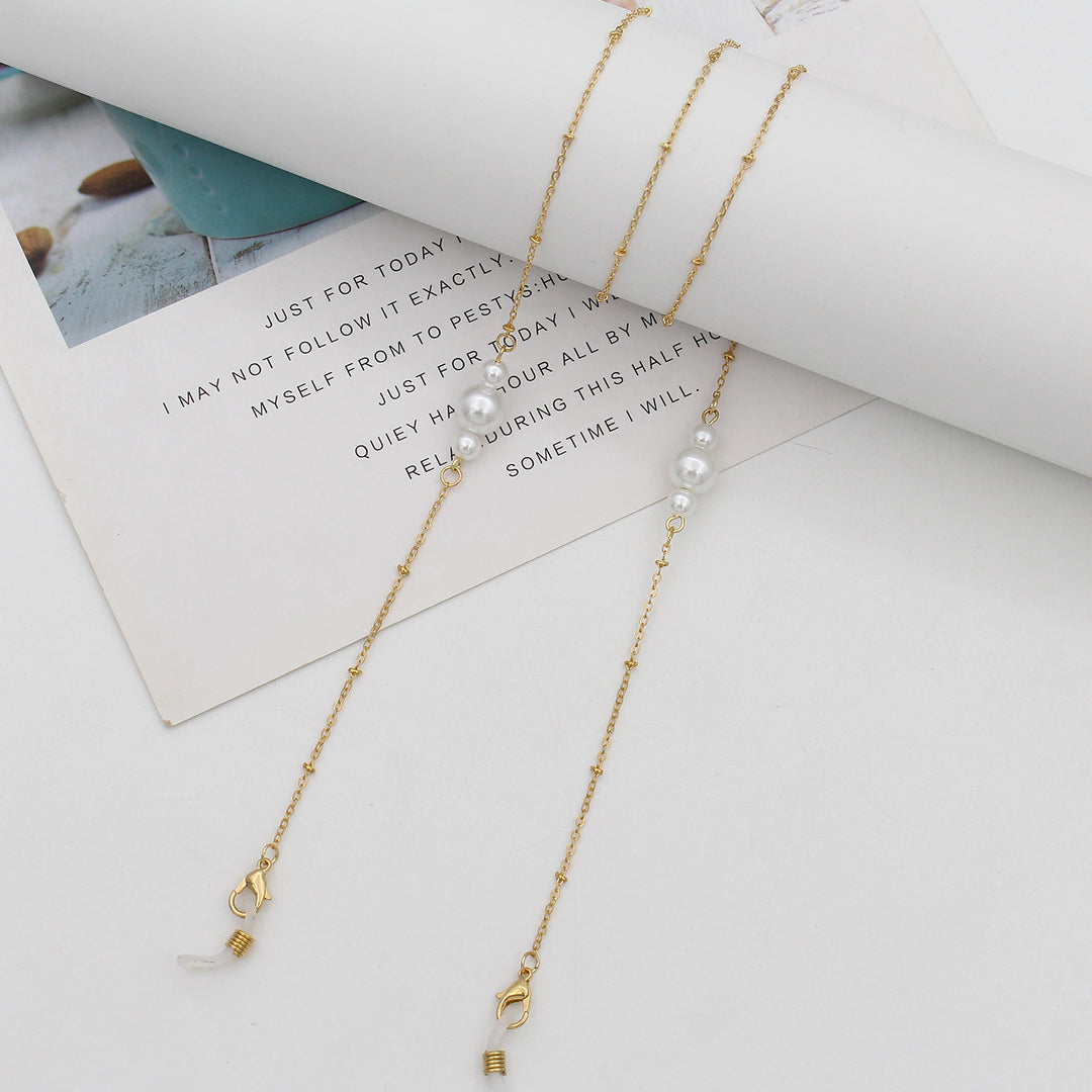 Eleganter Perlenkette Brillenhalter Karnz
