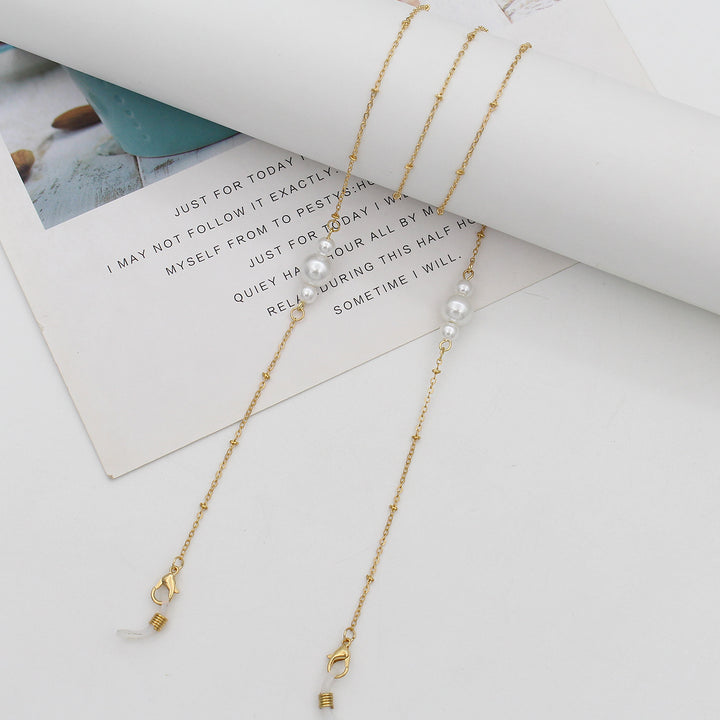 Eleganter Perlenkette Brillenhalter Karnz