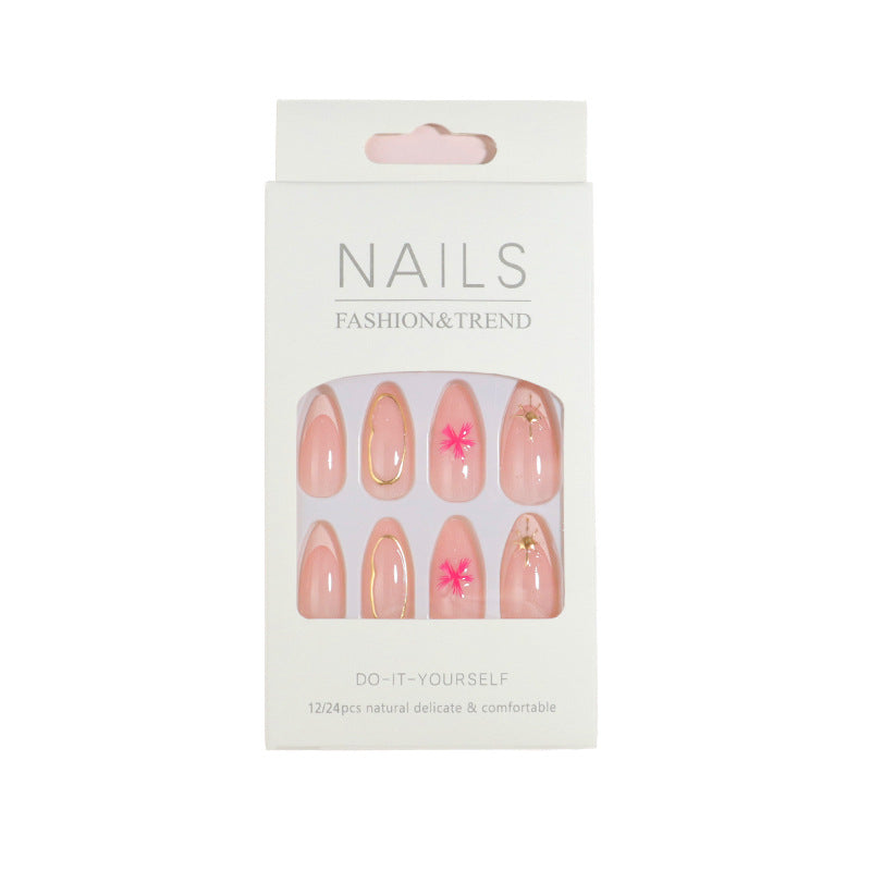 Elegantes Blumen Design Press-On Nägel Set Karnz