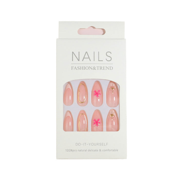 Elegantes Blumen Design Press-On Nägel Set Karnz