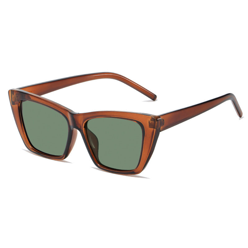 Damen trendige oversized Sonnenbrille mit innovativem transparentem Rahmen Karnz