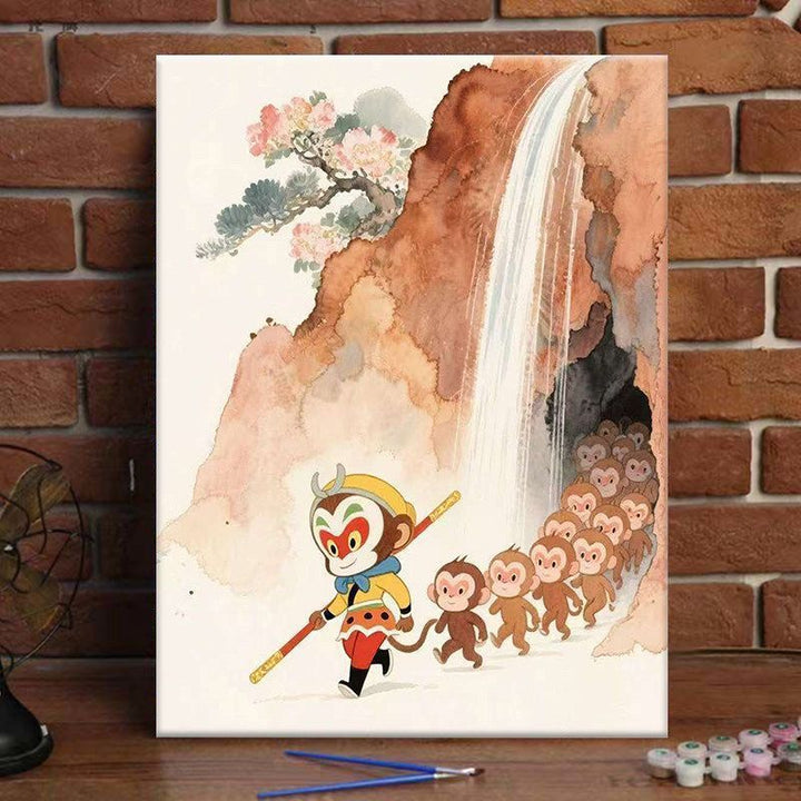 Verspielt Affe Abenteuer Kunst Druck Karnz