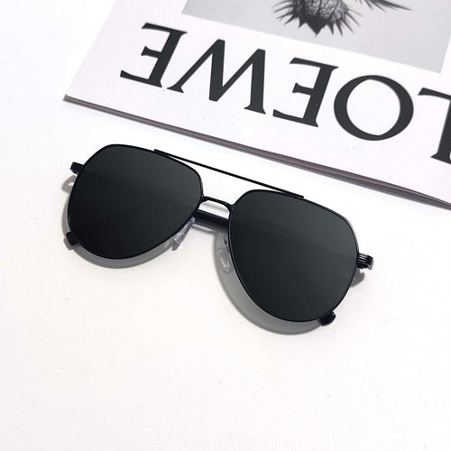 Herren modische Pilotensonnenbrille mit kontrastierenden Gläsern Karnz