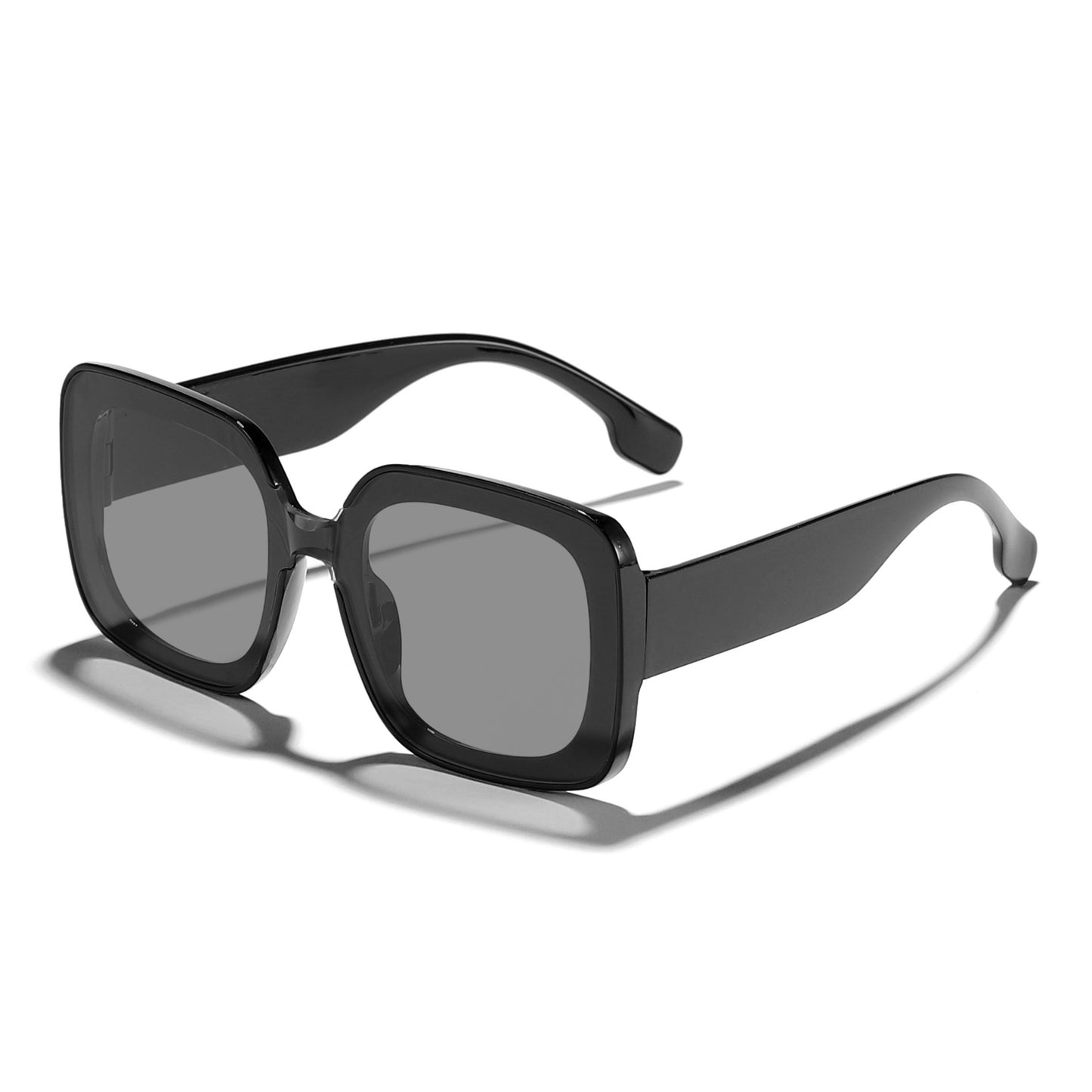 Damen quadratische Sonnenbrille mit innovativem transparenter Rahmendesign Karnz