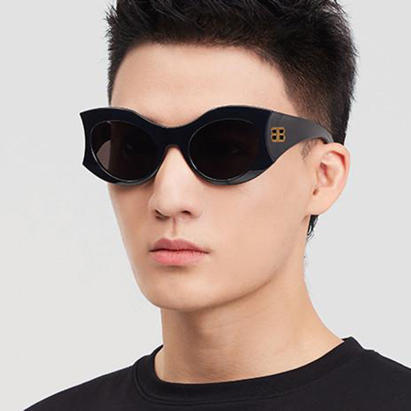 Damen stilvolle Cat-Eye Sonnenbrille mit hochglänzendem Design und schützenden Gläsern Karnz