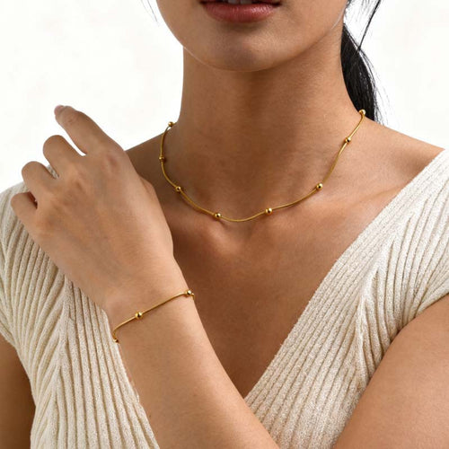 Minimalistisches Silber Charm-Armband Karnz