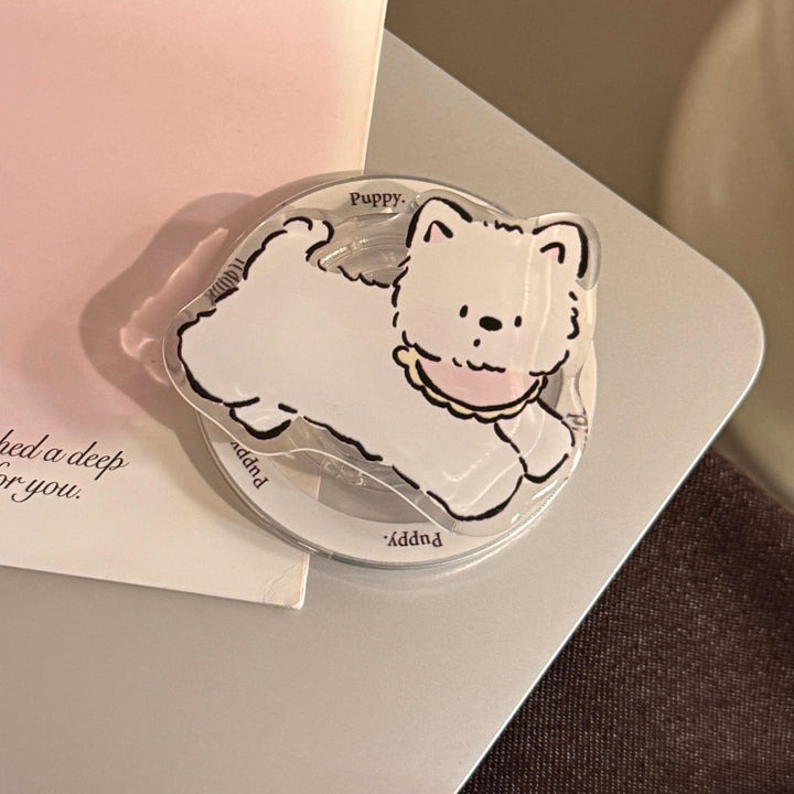 Verspielter Smartphone Fingerhalter im Hundedesign Karnz