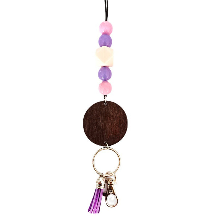 Holzperlen Schlüsselanhänger Halter Karnz