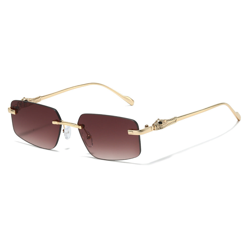 Designer Rechte Sonnenbrille mit luxuriösen metallischen Details Karnz