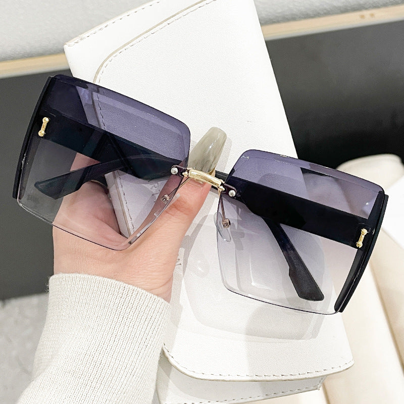 Damen oversized geometrische Sonnenbrille Karnz