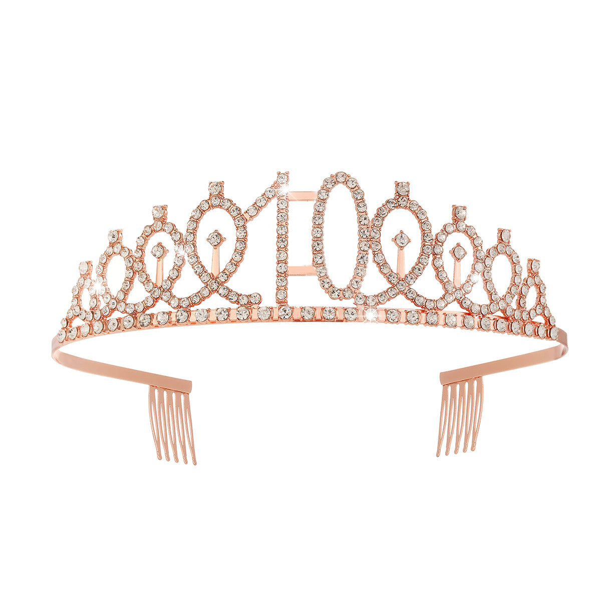 Damen Kristallverzierte Tiara mit elegantem Design Karnz