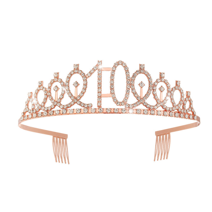 Damen Kristallverzierte Tiara mit elegantem Design Karnz