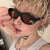 Damen modische Oversized-Sonnenbrille mit elegantem Schildkrötenmuster Karnz