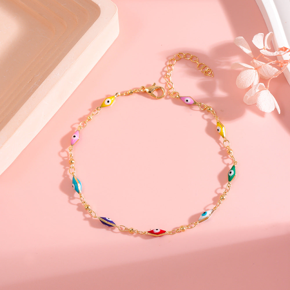 Farbenfrohe böse Augen Charm Fußkette Karnz 1788164324