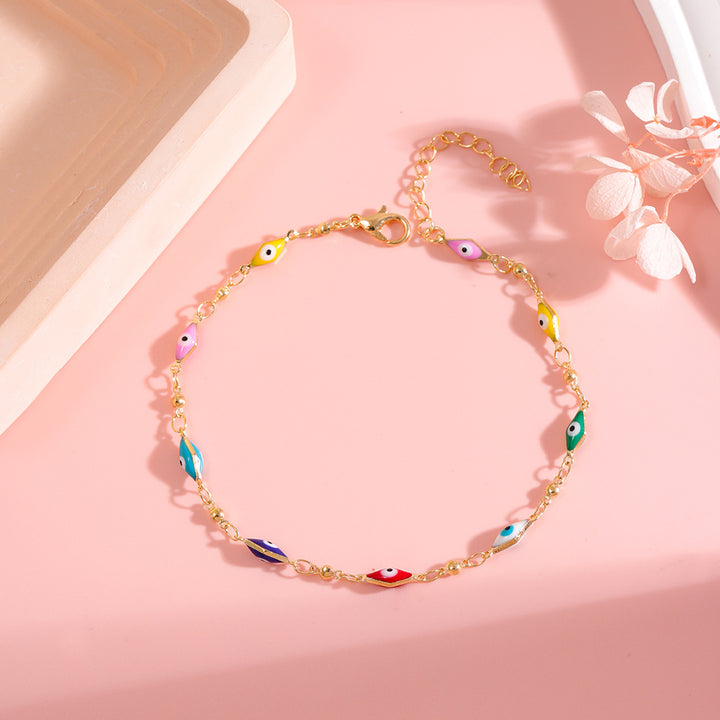 Farbenfrohe böse Augen Charm Fußkette Karnz 1788164324