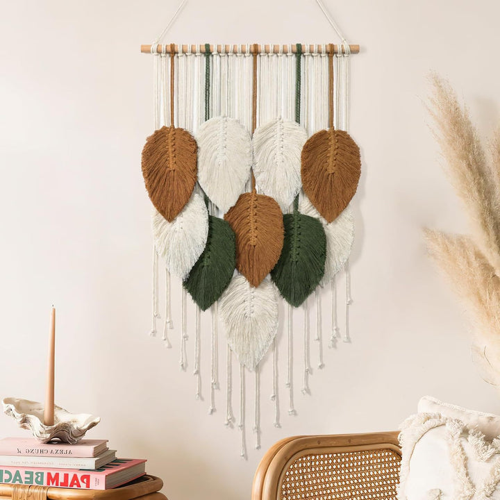 Macrame-Blatt-Wandbehang-Teppich Karnz