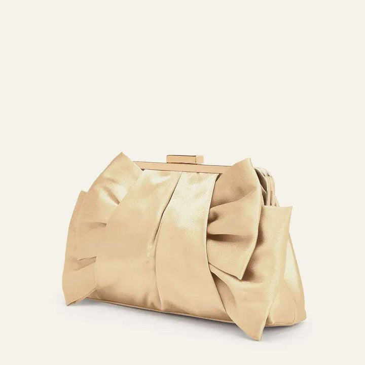 Satin Schleifen-Detail Clutch
