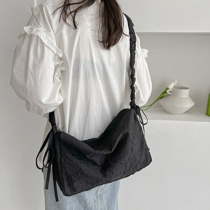 Gekräuseltes Stoff Lässiger Schultertasche