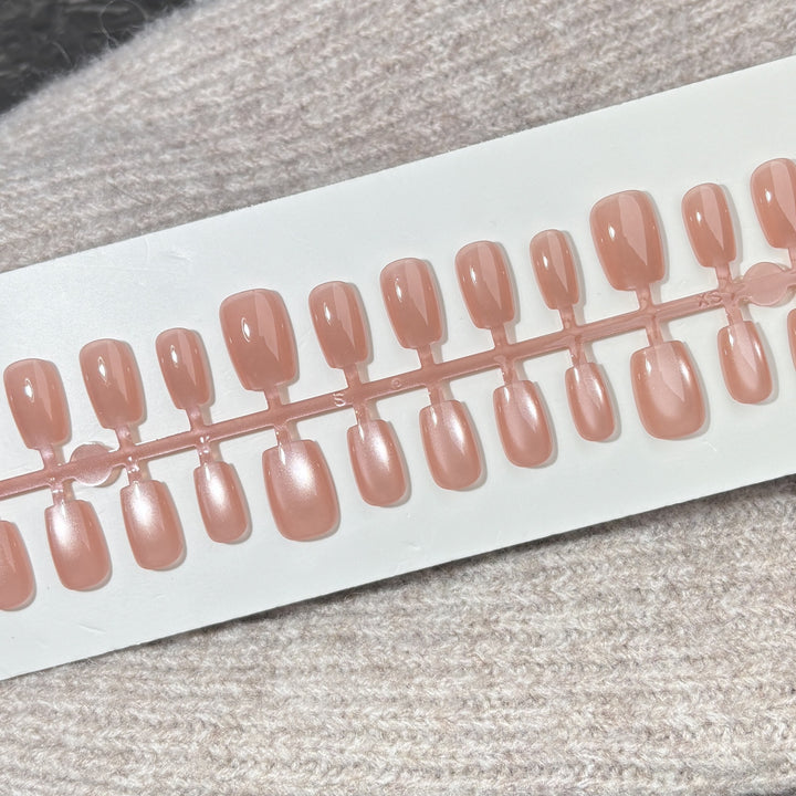 Premium Glänzende Press-On Nagelset