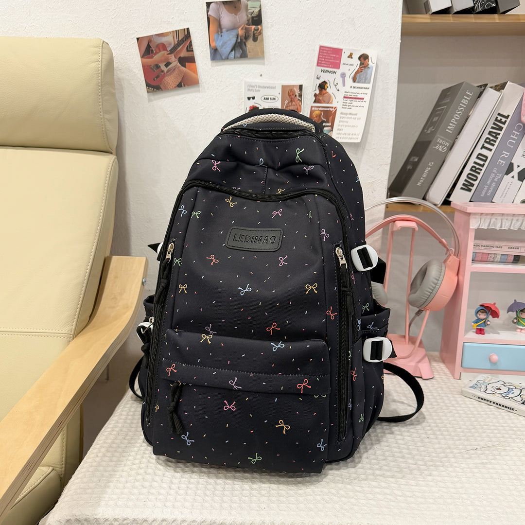 Stylischer Schulrucksack mit lustigen gemusterten Akzenten Karnz