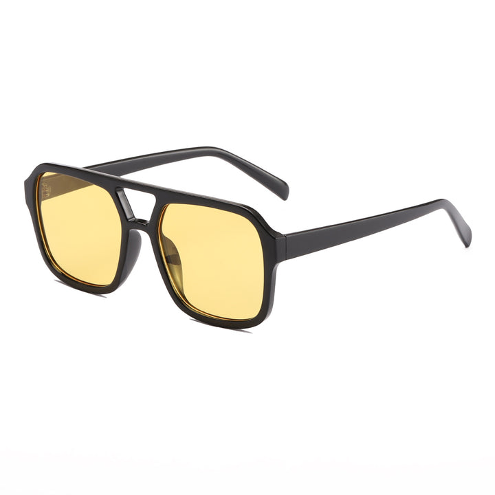 Damen elegante quadratische Sonnenbrille mit stilvollem Muster Karnz
