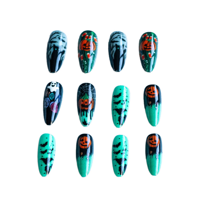 Halloween-Themen Press-On Nagelkunst Karnz