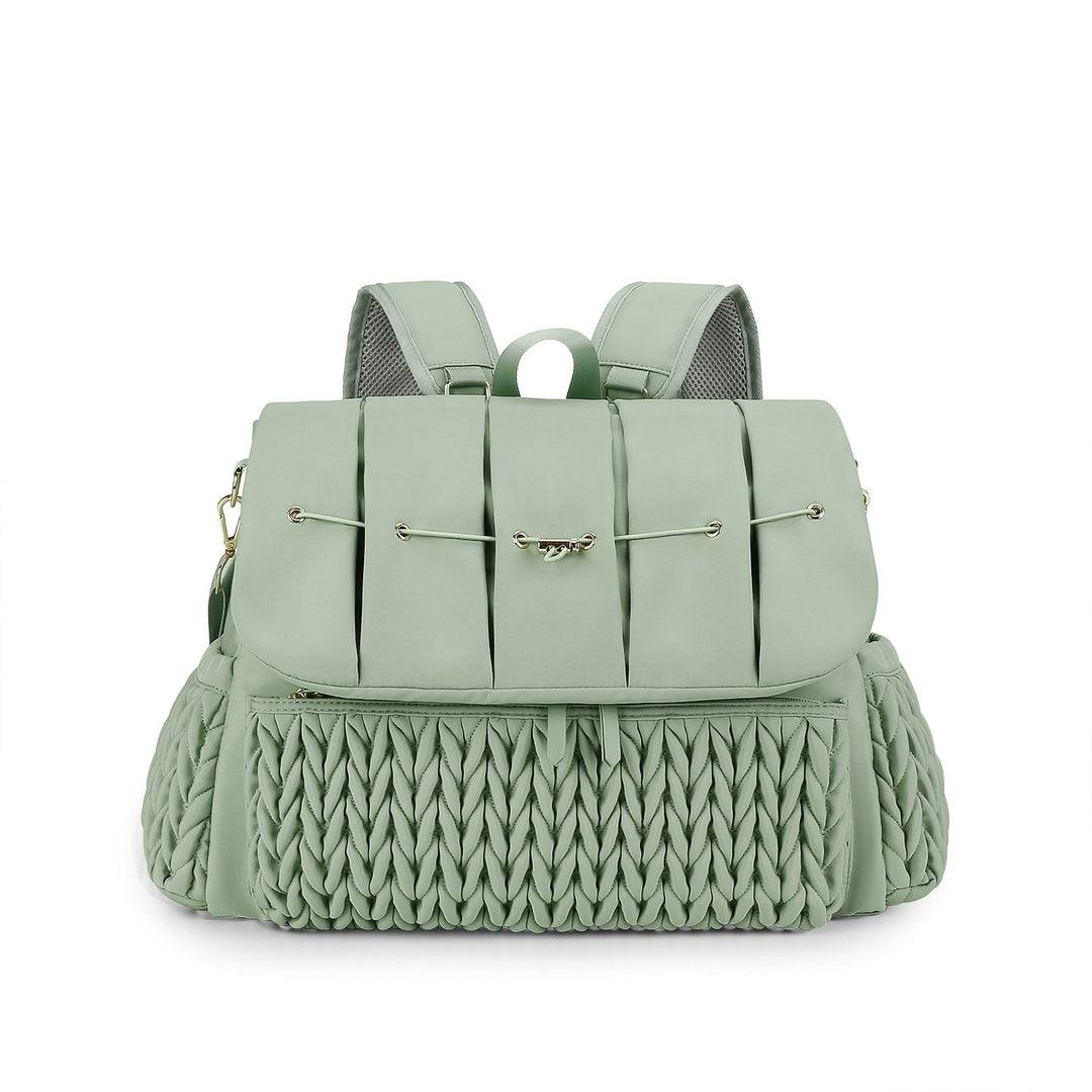 Eleganter und Stylischer Rucksack mit Kunstleder und Geflochtenem Design Karnz