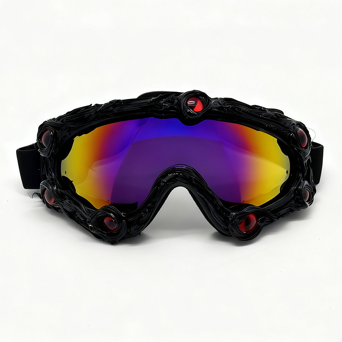 Damen Skibrille im futuristischen Design mit dekorativen Details Karnz