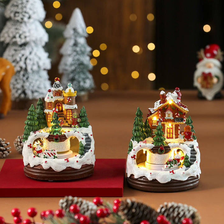Dekorative LED Weihnachtsdorf Figurine Karnz