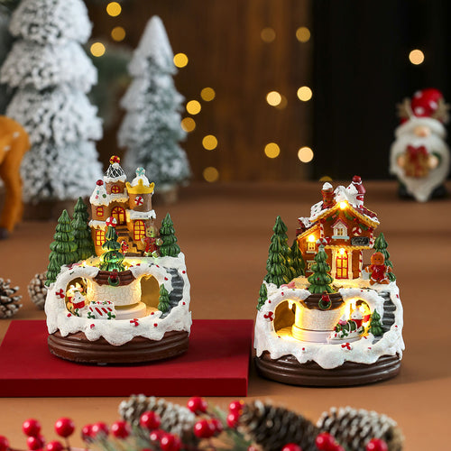 Dekorative LED Weihnachtsdorf Figurine Karnz