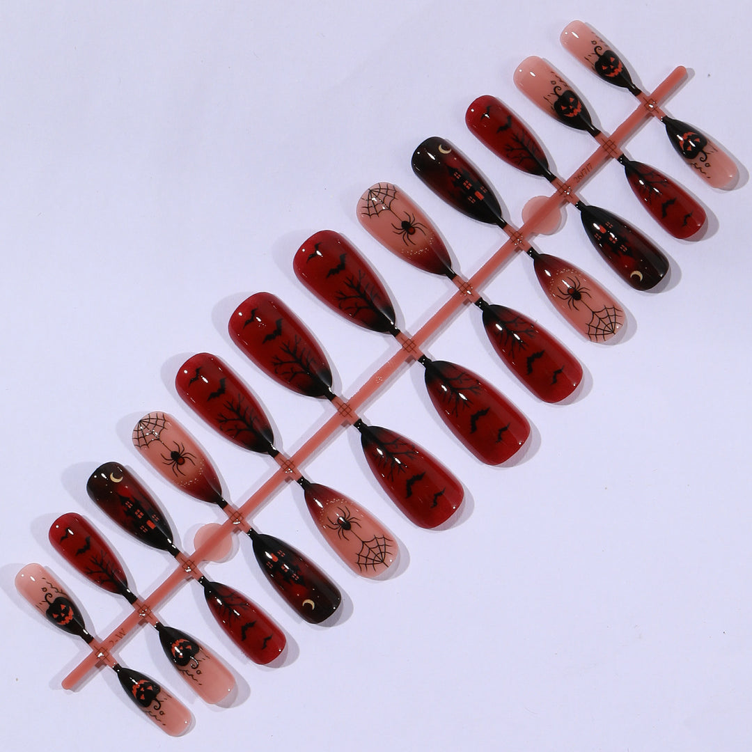 Gothic Halloween-Themen Stiletto Nagelkunst Erweiterungen Karnz 1789713505