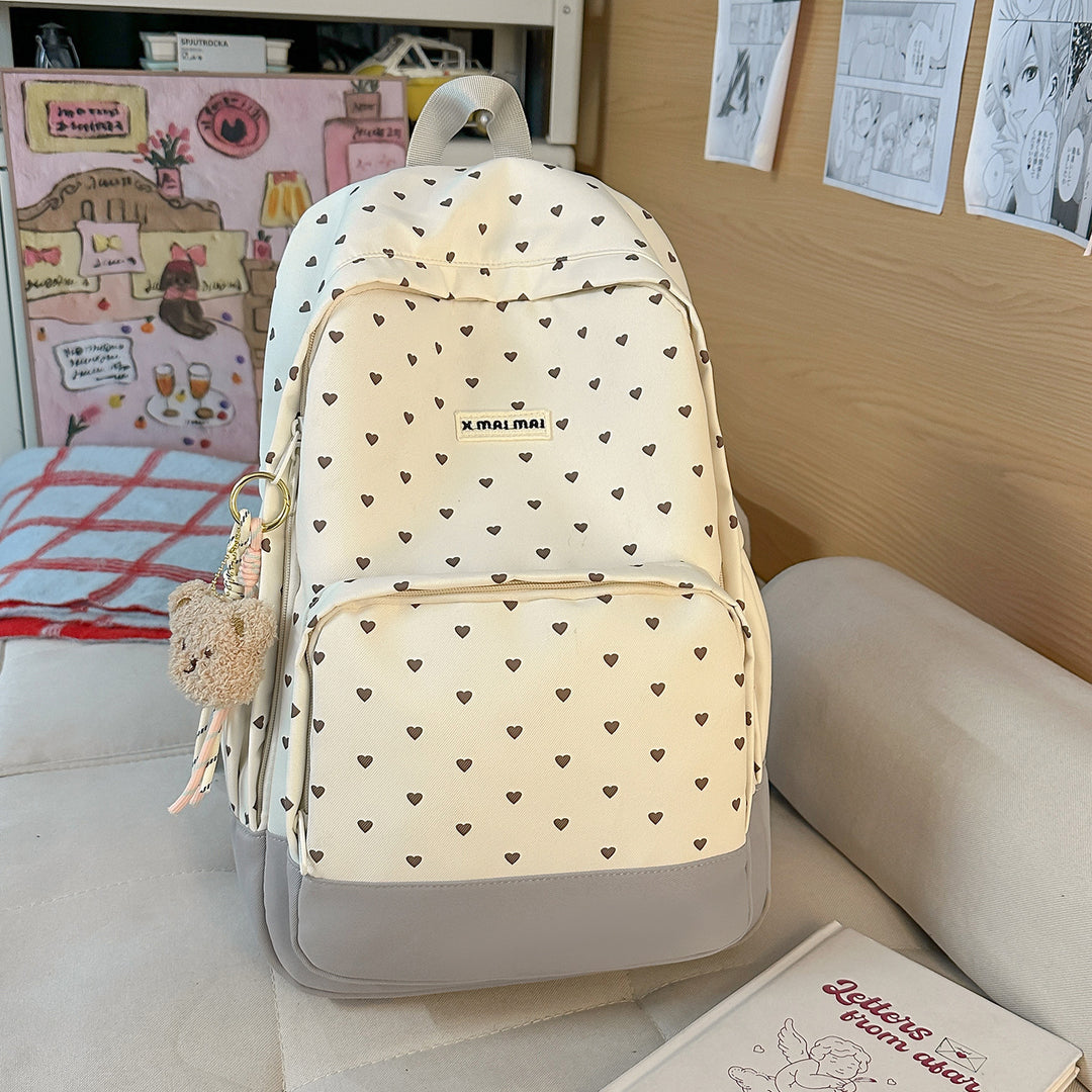 Herz-Muster Freizeit Rucksack Karnz