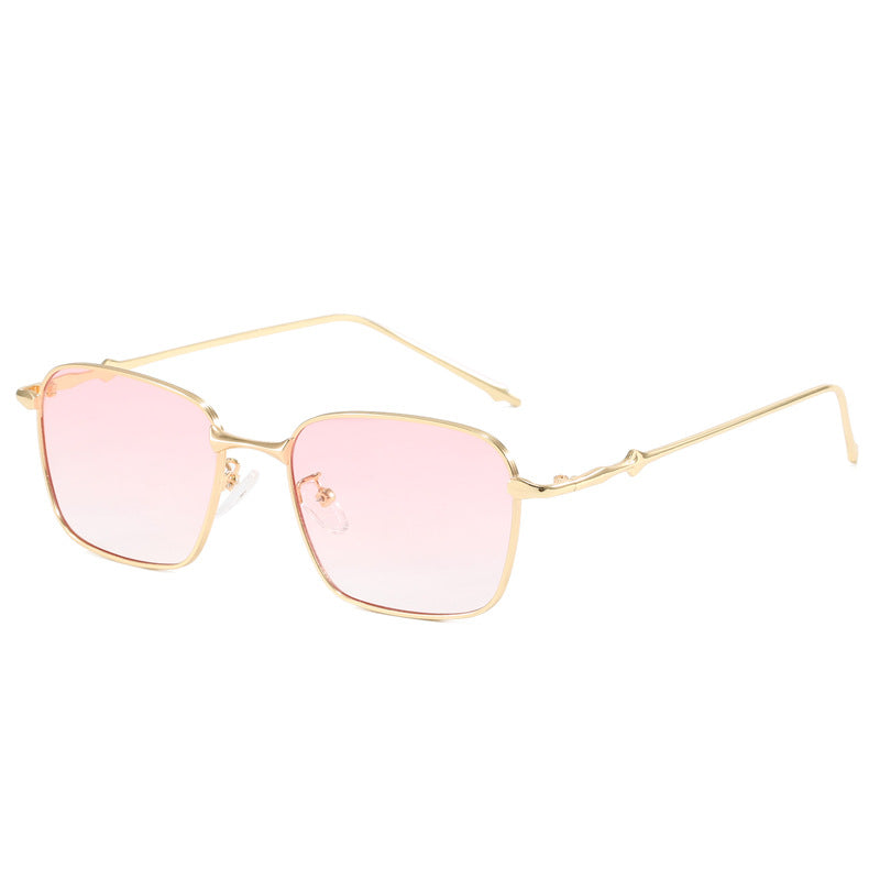 Damen elegante quadratische Sonnenbrille mit hochwertigem Metallrahmen Karnz