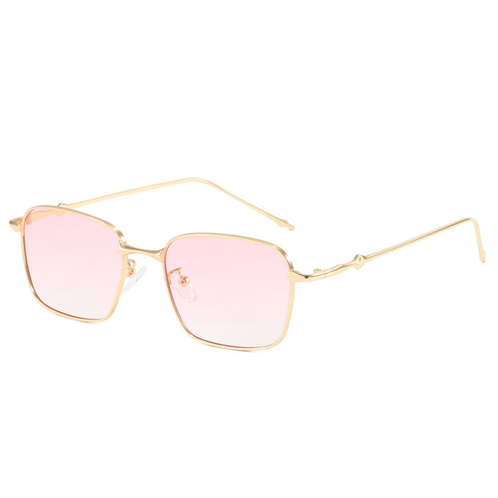 Damen elegante quadratische Sonnenbrille mit hochwertigem Metallrahmen Karnz