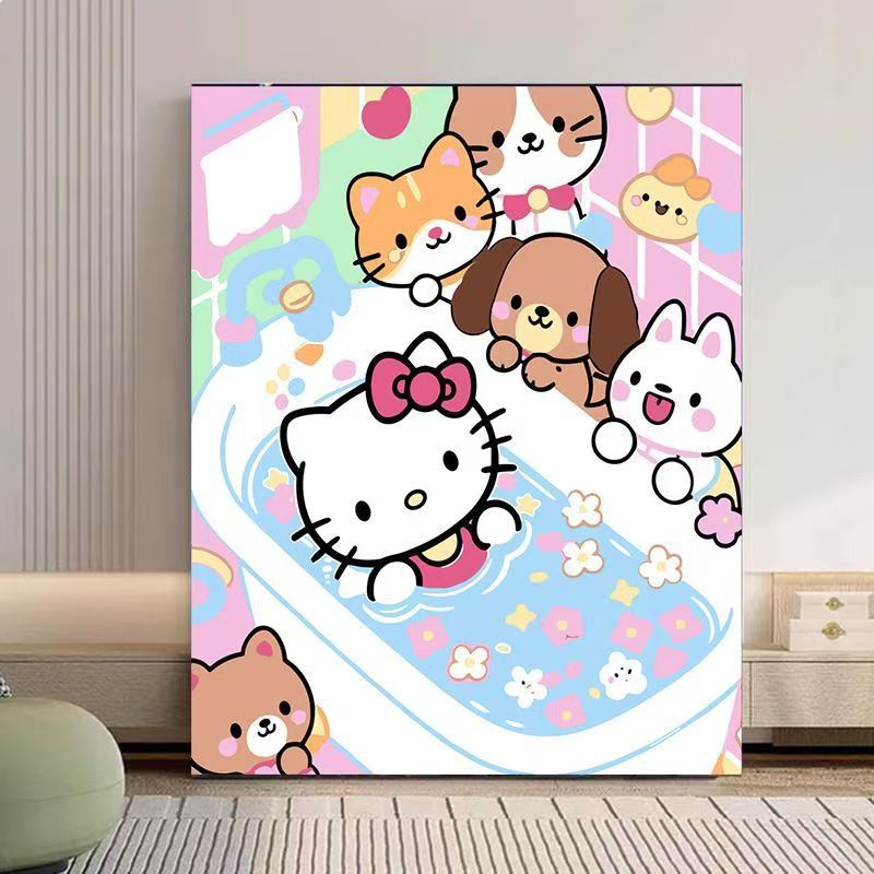 Niedliche Charakter-Badezeit-Wandkunst Karnz