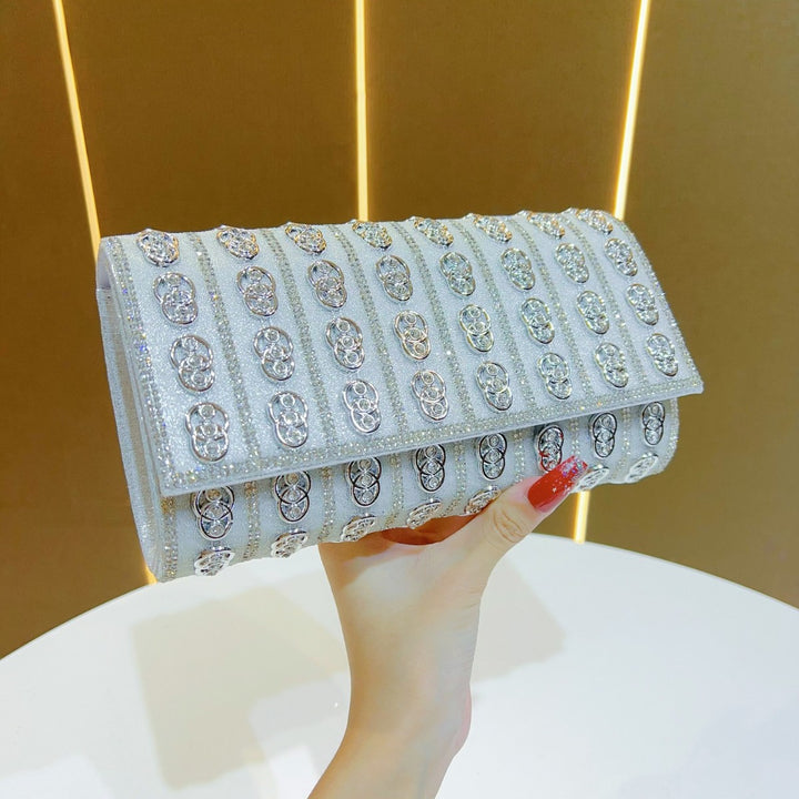 Dekorativer Strass-Clutch