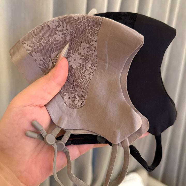 Lace-Panel Atmungsaktive Wiederverwendbare Gesichtsmaske mit Verstellbaren Ohrenschlaufen Karnz