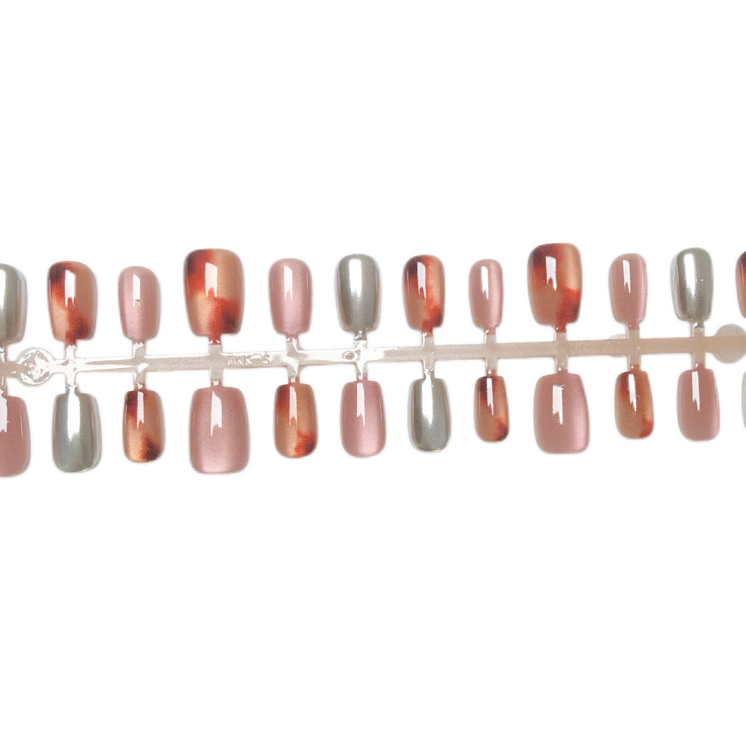 Premium Metallic Finish Press-On Nagel Set