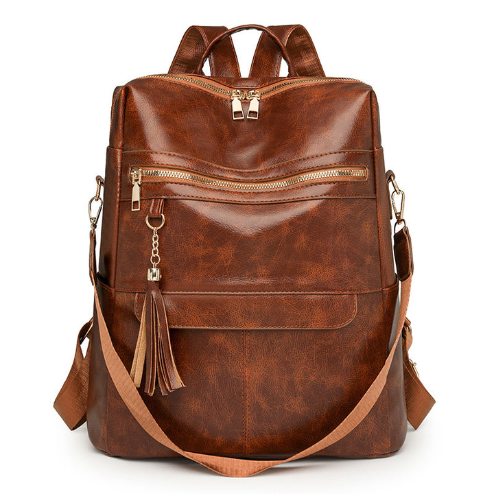 Vielseitiger stilvoller Leder-Rucksack Karnz