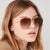 Damen elegante quadratische Sonnenbrille mit modischem Design Karnz