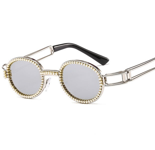 Damen modische Sonnenbrille mit glamourösem Rahmen Karnz