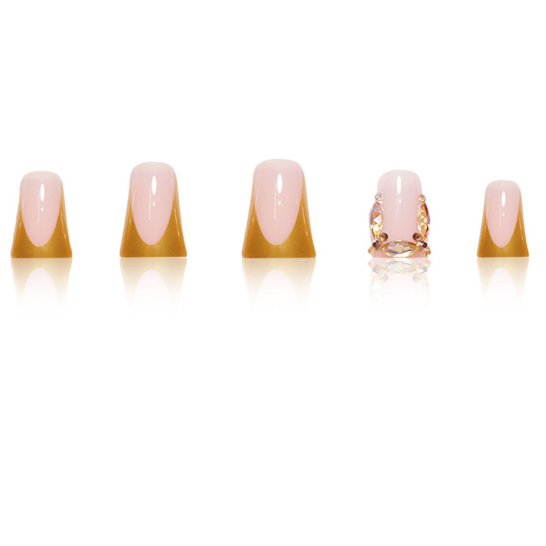 Luxuriöse metallische Akzent Presse-auf Nagelverlängerungen Karnz