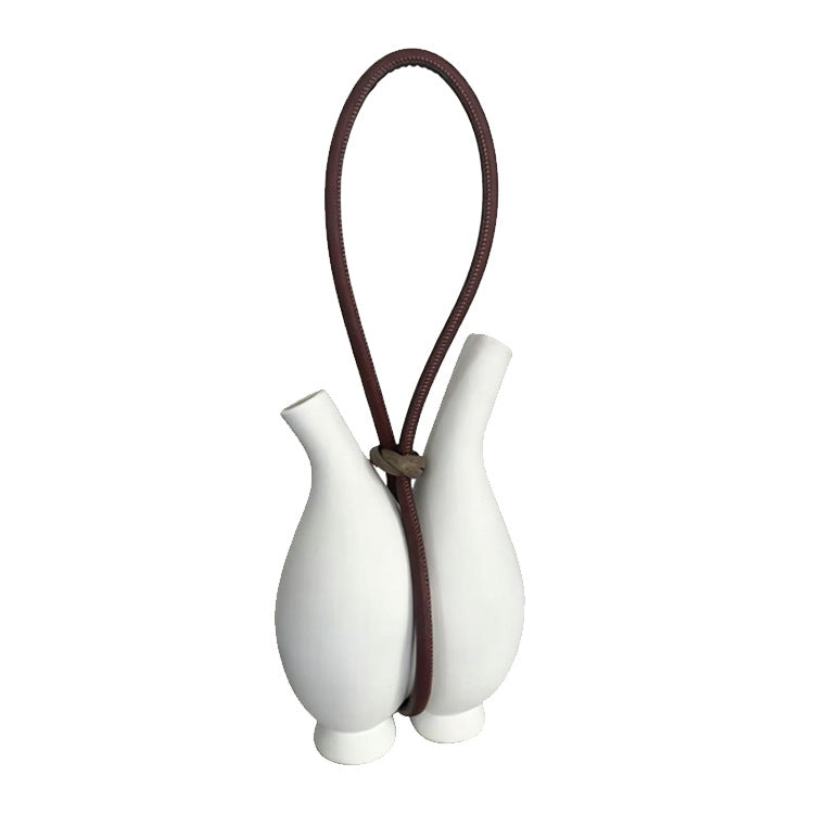 Künstlerische Doppelauslauf Dekorative Vase