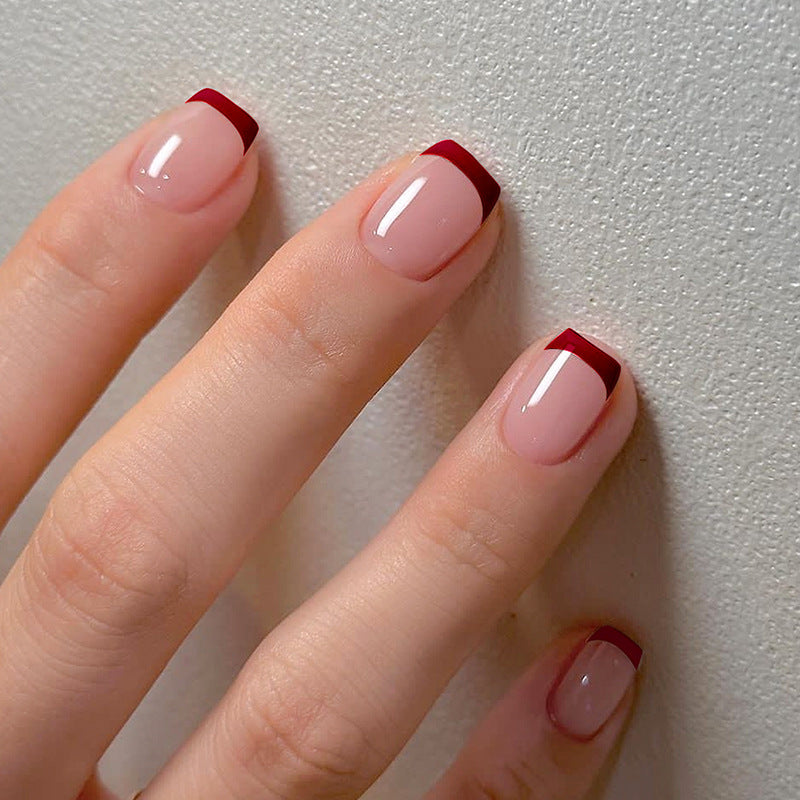 Elegantes französisches Stil Press-On-Nagel-Set Karnz