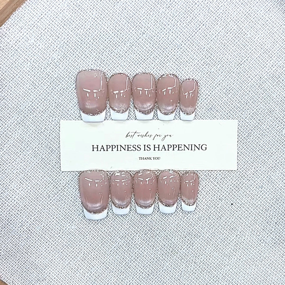 Glamourös Ombre-Effekt Press-On Nagelset Karnz